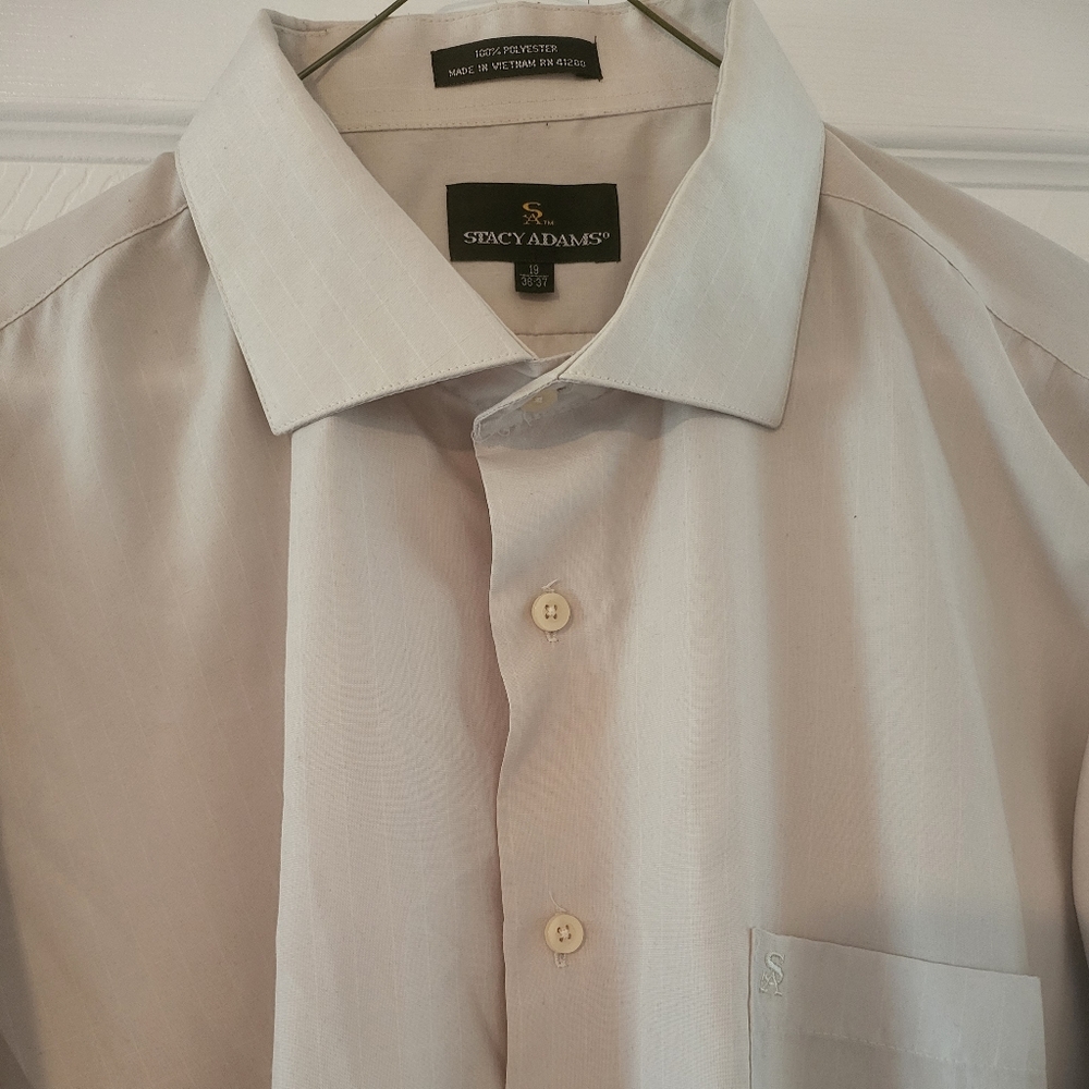 Stacy Adam's Cream Dress Shirt Size 19